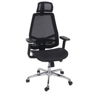Silla Ergonómica BREND, ajustable, en malla negro