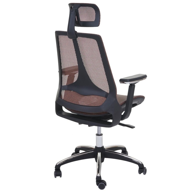 Silla Ergonómica ALAN, ajustable, en malla negro y gris