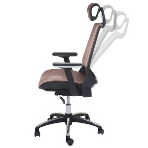 Silla Ergonómica ALAN, ajustable, en malla negro y gris