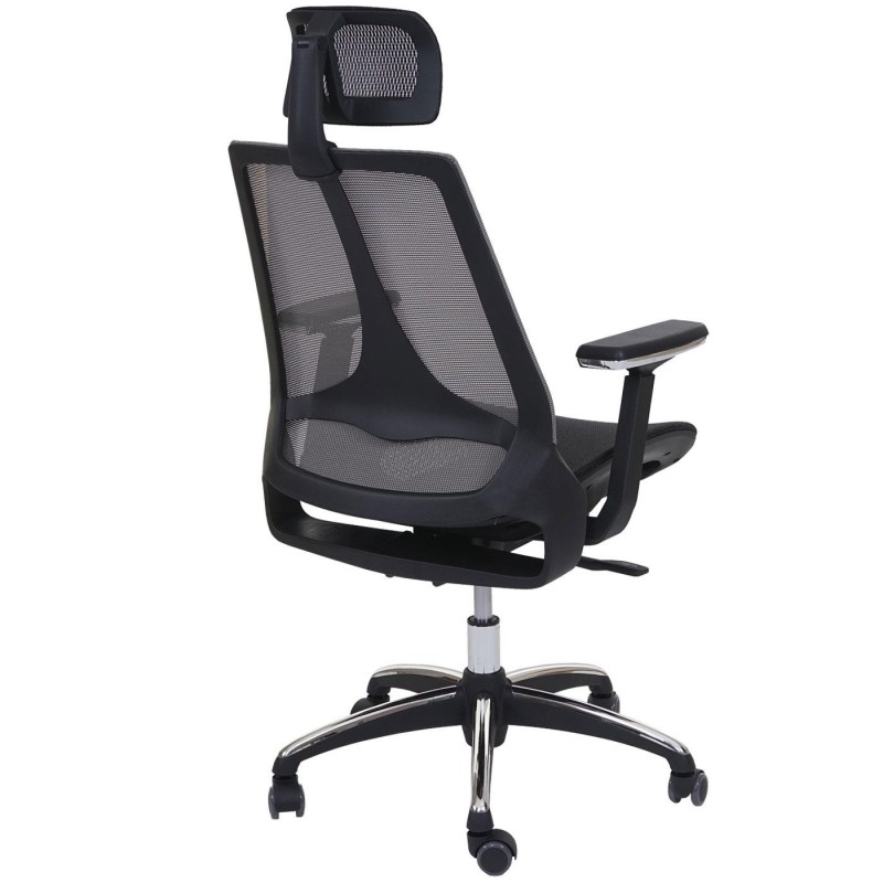 Silla Ergonómica ALAN, ajustable, en malla negro y gris