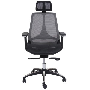 Silla Ergonómica ALAN, ajustable, en malla negro y gris