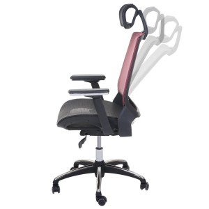 Silla Ergonómica ALAN, ajustable, en malla negro y gris