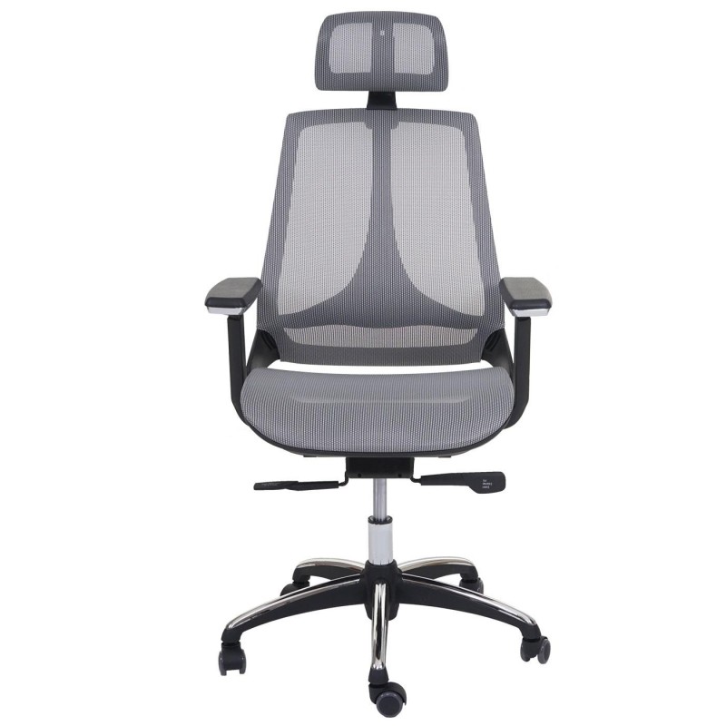 Silla Ergonómica ALAN, ajustable, en malla negro y gris