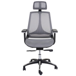 Silla Ergonómica ALAN, ajustable, en malla negro y gris