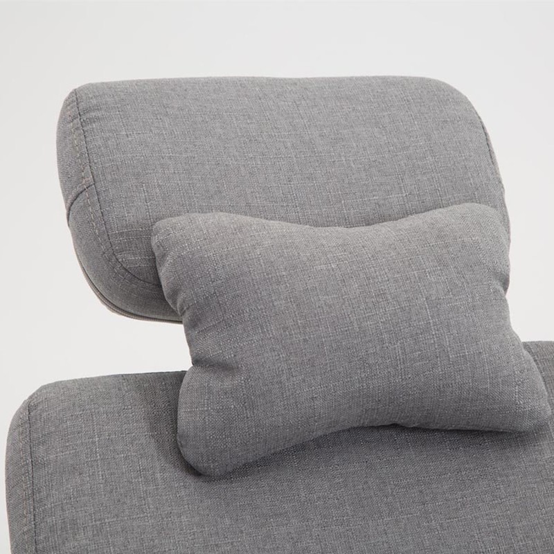 Sillón de Oficina ADRIANO, Reposapiés Extensible, color Negro