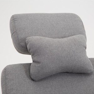 Sillón de Oficina ADRIANO, Reposapiés Extensible, color Negro