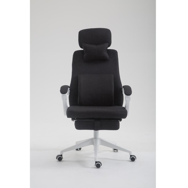 Sillón de Oficina ADRIANO, Reposapiés Extensible, color Negro