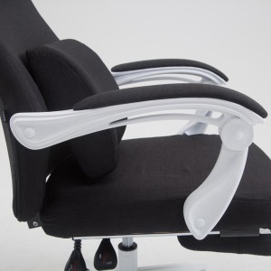 Sillón de Oficina ADRIANO, Reposapiés Extensible, color Negro