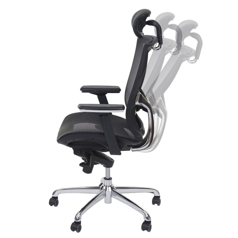 Silla Ergonómica TEIDE, ajustable, en malla negro