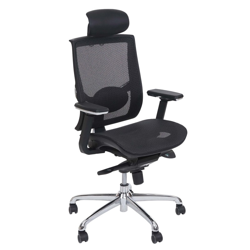 Silla Ergonómica TEIDE, ajustable, en malla negro