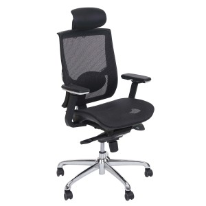 Silla Ergonómica TEIDE, ajustable, en malla negro