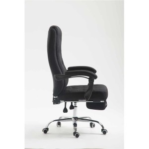 Sillón de Oficina BENETY TELA, Reposapiés Extensible, color Negro