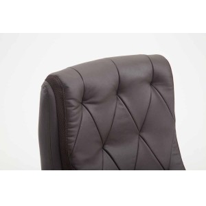 Sillón de Oficina BENETY, Reposapiés Extensible, en Piel color Negro