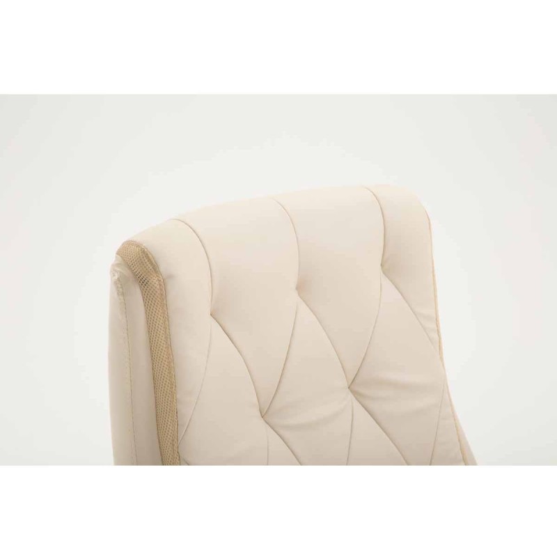 Sillón de Oficina BENETY, Reposapiés Extensible, en Piel color Negro