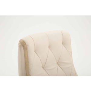 Sillón de Oficina BENETY, Reposapiés Extensible, en Piel color Negro