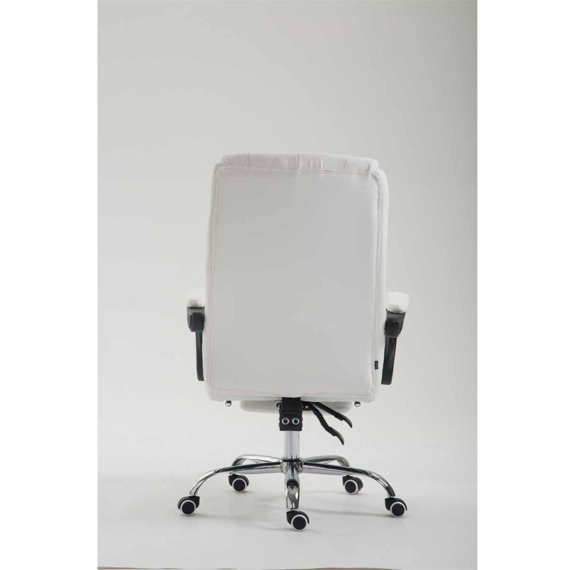 Sillón de Oficina BENETY, Reposapiés Extensible, en Piel color Negro