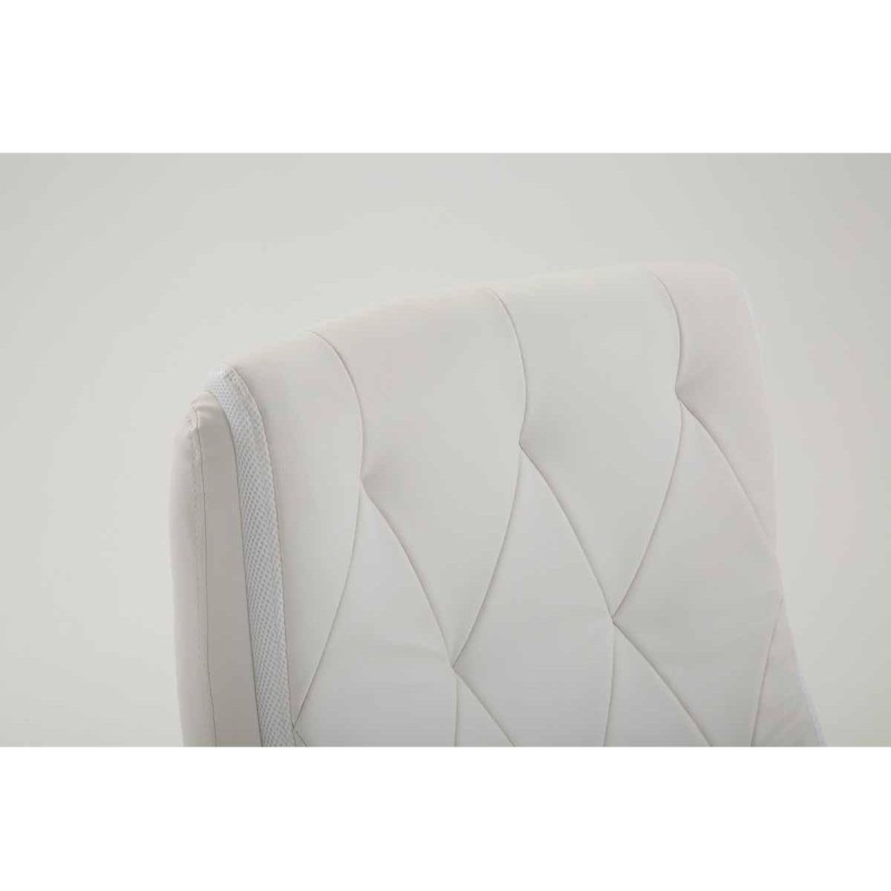 Sillón de Oficina BENETY, Reposapiés Extensible, en Piel color Negro