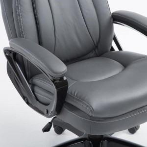 Sillón de Oficina TOMPA, Resistente hasta 150 kg, Gran acolchado, color Negro