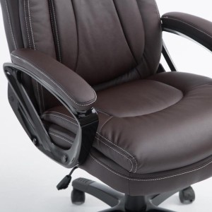 Sillón de Oficina TOMPA, Resistente hasta 150 kg, Gran acolchado, color Negro