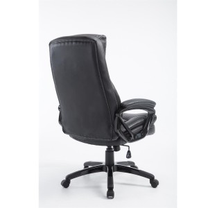 Sillón de Oficina TOMPA, Resistente hasta 150 kg, Gran acolchado, color Negro