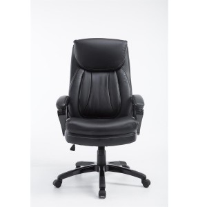 Sillón de Oficina TOMPA, Resistente hasta 150 kg, Gran acolchado, color Negro