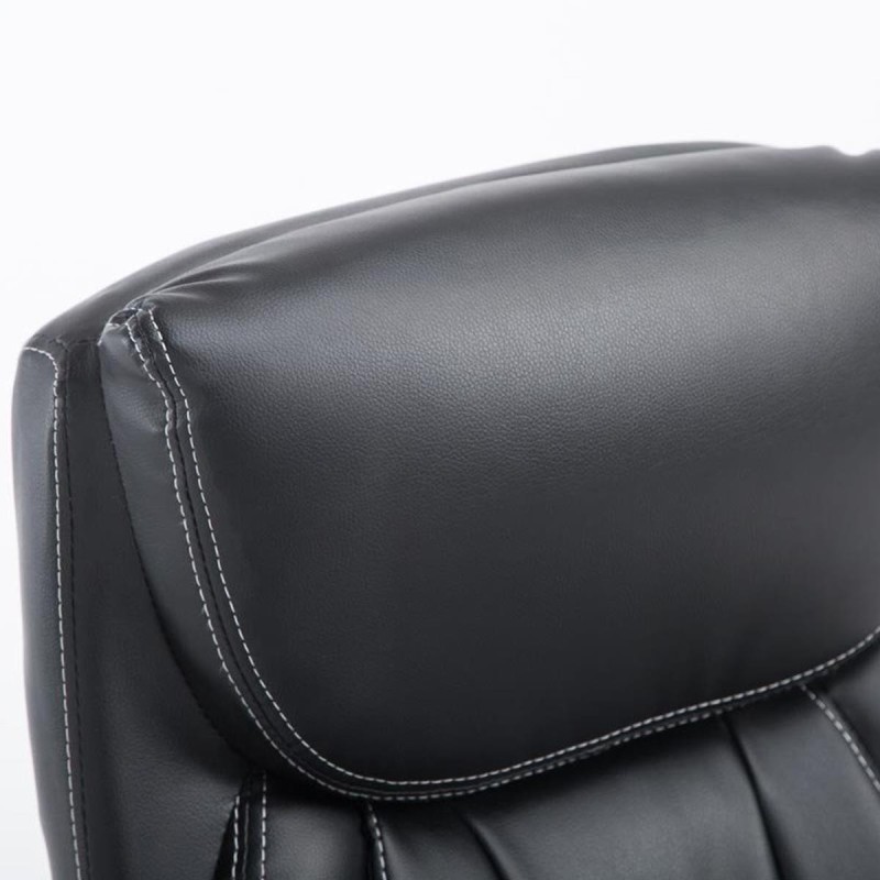 Sillón de Oficina TOMPA, Resistente hasta 150 kg, Gran acolchado, color Negro