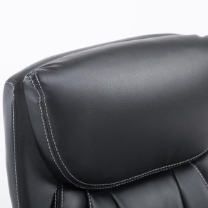 Sillón de Oficina TOMPA, Resistente hasta 150 kg, Gran acolchado, color Negro