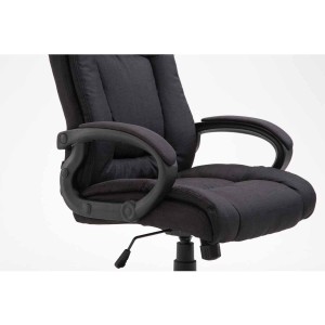 Silla de oficina NINA, diseño resistente, en tela, color negro