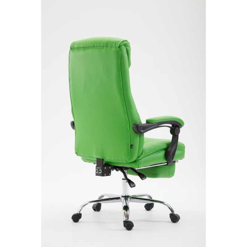 Silla de oficina ARGO, cuero sintético y con reposapiés, color negro