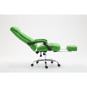 Silla de oficina ARGO, cuero sintético y con reposapiés, color negro