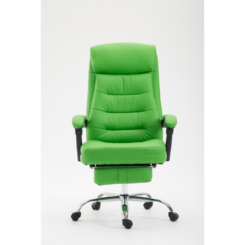 Silla de oficina ARGO, cuero sintético y con reposapiés, color negro