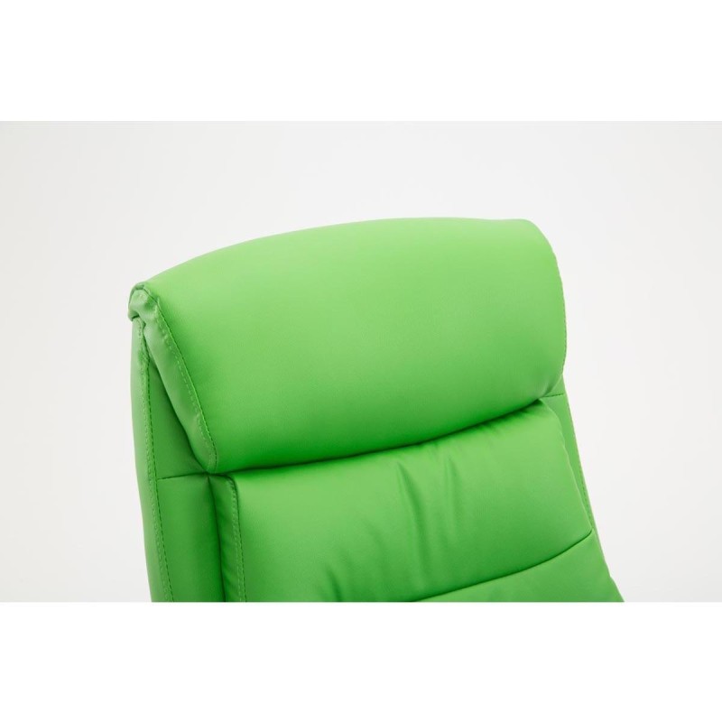 Silla de oficina ARGO, cuero sintético y con reposapiés, color negro