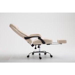 Silla de oficina ARGO, cuero sintético y con reposapiés, color negro