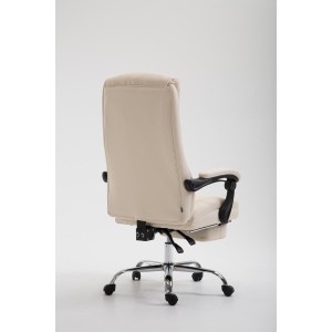 Silla de oficina ARGO, cuero sintético y con reposapiés, color negro