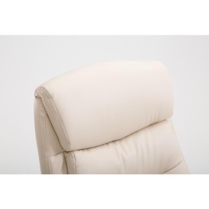 Silla de oficina ARGO, cuero sintético y con reposapiés, color negro