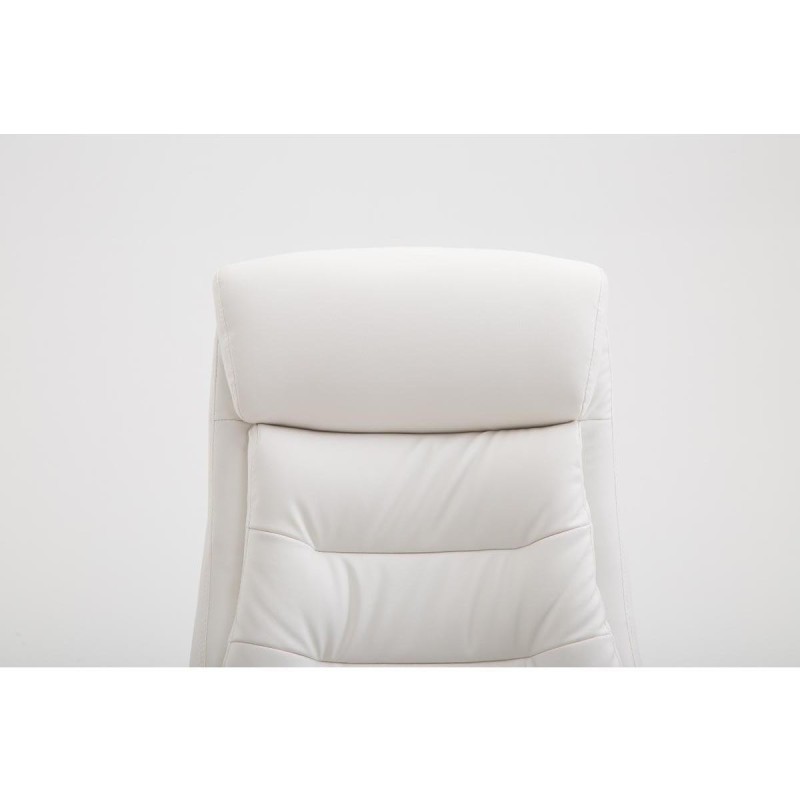 Silla de oficina ARGO, cuero sintético y con reposapiés, color negro