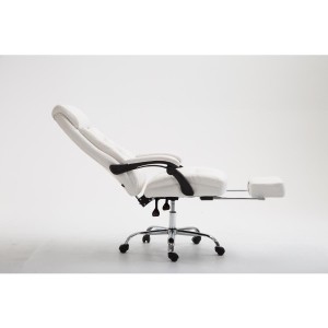 Silla de oficina ARGO, cuero sintético y con reposapiés, color negro