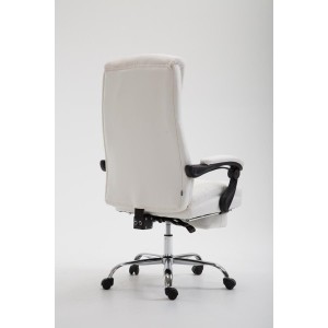Silla de oficina ARGO, cuero sintético y con reposapiés, color negro
