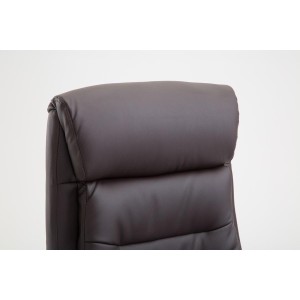 Silla de oficina ARGO, cuero sintético y con reposapiés, color negro