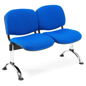 Bancada para recepción 2 asientos MOBY BASE, tela negra