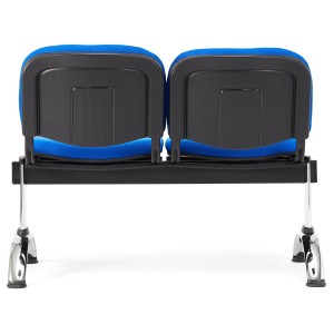 Bancada para recepción 2 asientos MOBY BASE, tela negra