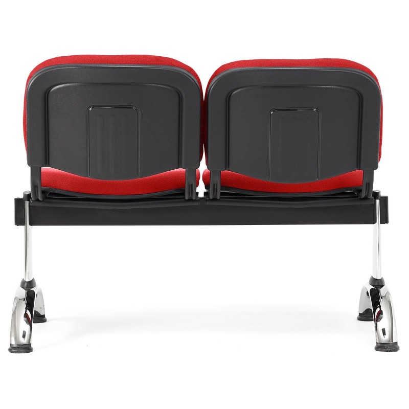 Bancada para recepción 2 asientos MOBY BASE, tela negra