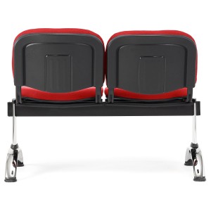 Bancada para recepción 2 asientos MOBY BASE, tela negra