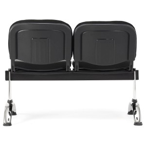 Bancada para recepción 2 asientos MOBY BASE, tela negra