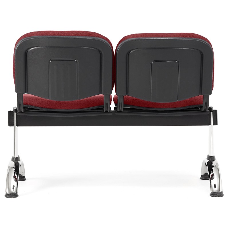 Bancada para recepción 2 asientos MOBY BASE, tela negra