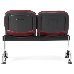 Bancada para recepción 2 asientos MOBY BASE, tela negra