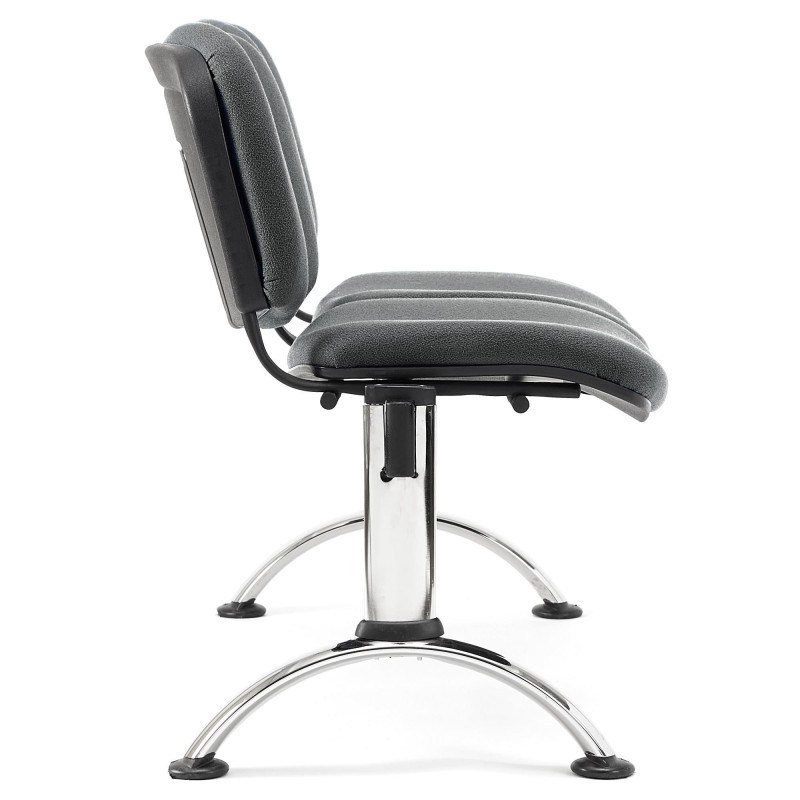 Bancada para recepción 2 asientos MOBY BASE, tela negra