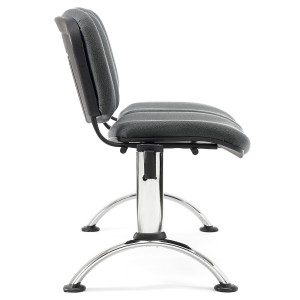 Bancada para recepción 2 asientos MOBY BASE, tela negra