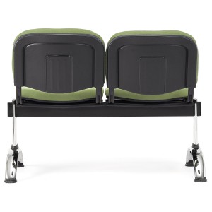 Bancada para recepción 2 asientos MOBY BASE, tela negra