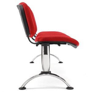 Bancada para recepción 3 asientos MOBY BASE, tela negra